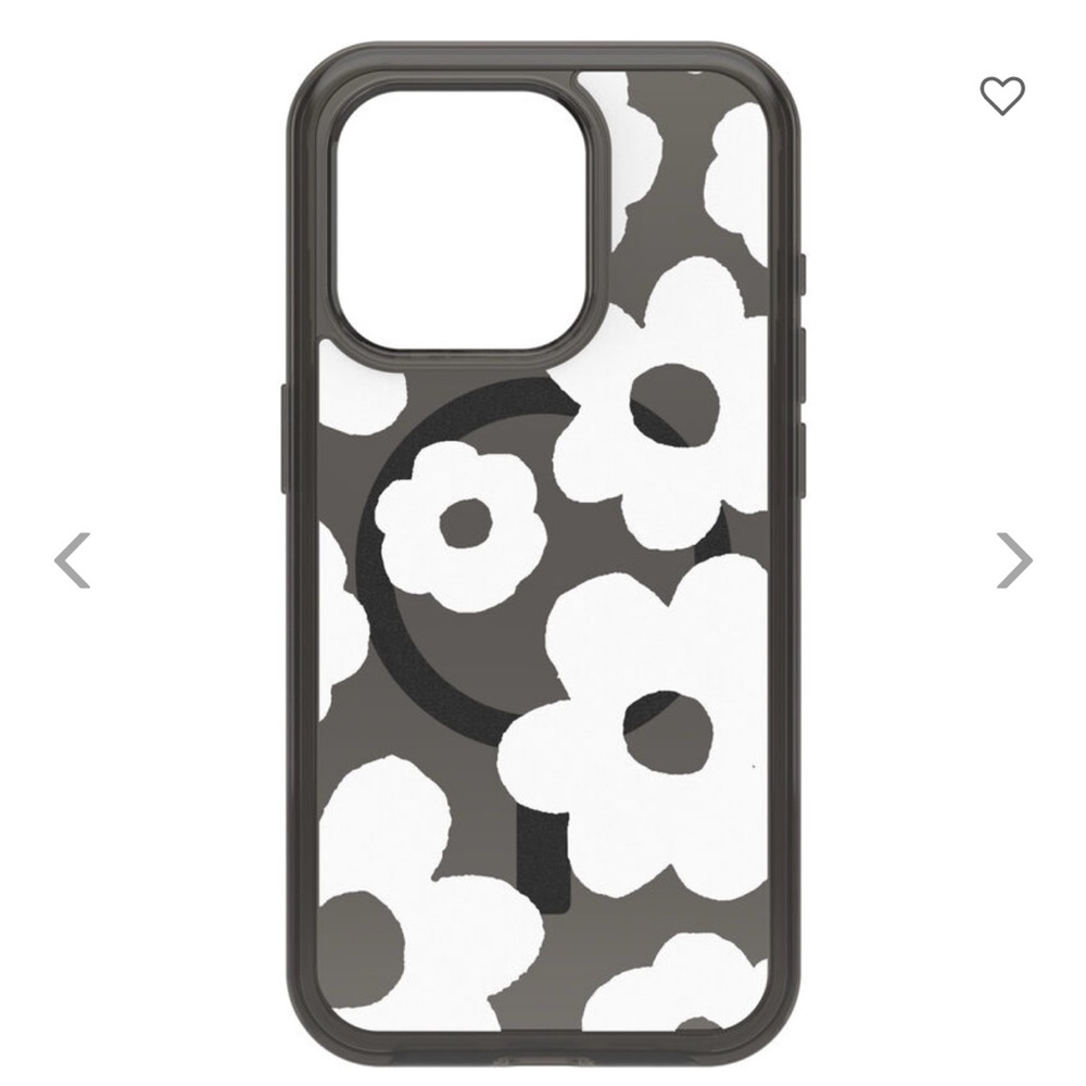OtterBox SYMMETRY CLEAR MAGSAFE IPHONE 14 & 15 PROMAX NORI BLOOM, used condition